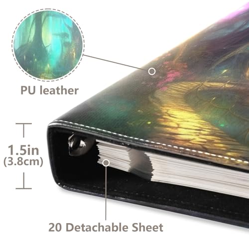 Álbum de Fotos Adhesivo DIY Scrapbook 3 Anillos Bosque Mágico 40 Páginas 8x10 para Memorias miniatura 4