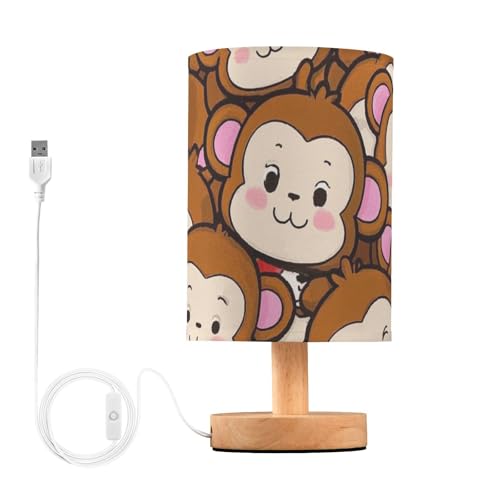 Lámpara de Mesa Infantil Mono Cartoon con USB miniatura 1