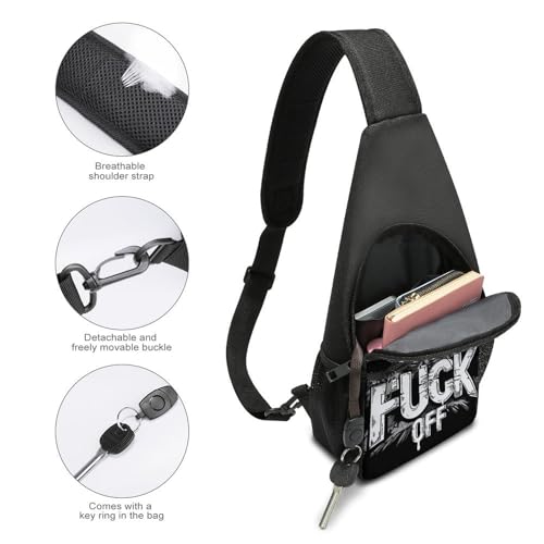 Fuck-Off Crossbody Bags for Women Men Sling Bag Bakpack Shoulder Bag Travel Hiking Daypack4