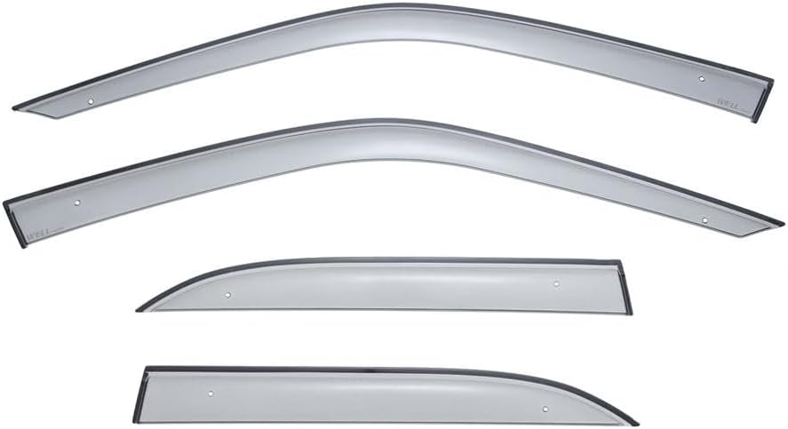 WellVisors Window Visors Wind Deflectors Compatible with BMW 1992-1998 3-Series Sedan E36 Premium Series Rain Guards 3-847BM002