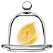 Contenitore di limone Kadax con coperchio, contenitore di vetro con piatto, arresto fresco per limone, pomodoro, campana di vetro, campana di torta fatta di vetro di alta qualità, rotondo, trasparente