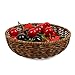 ORDELITE Fruit Baskets Bowl for Kitchen Counter, Small Round Bread Woven Wicker Basket, Candy Bowl Dish for Fruits, Breads, Vegetables,Snacks, Food (Small)