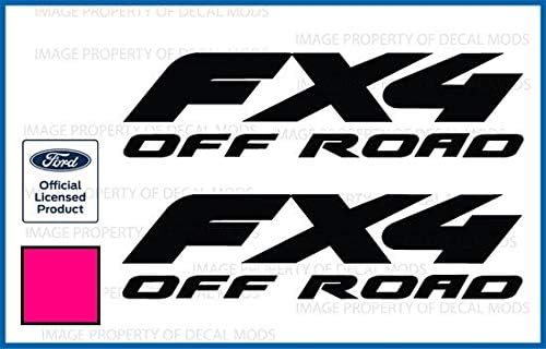 Decal Mods FX4 Offroad troquelado pegatinas para Ford F150 (1997-2008) Juego de 2 pegatinas (rosa caliente) - CHOTPINK_Solid Decal Mods FX4 Offroad troquelado pegatinas para Ford F150 (1997-2008) Juego de 2 pegatinas (rosa caliente) - CHOTPINK_Solid