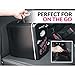 Nostalgia Retro Mini Fridge and Heater - 6-Can Capacity, 12-Volt Power Adapter, Carry Handle and Display Window - Perfect for Home, Office, Car, or Dorm Room - Black