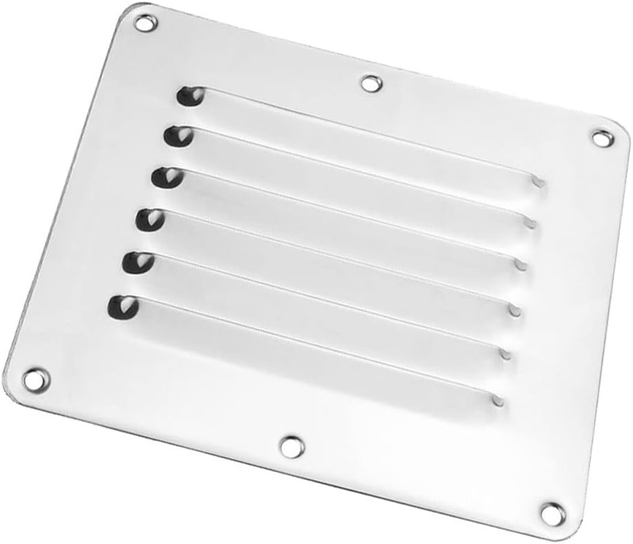 Rejilla de ventilación cuadrada para barco y ambiente marino, cubierta regulable de ventilador de extracción, rejilla louver para ventilación miniatura 1