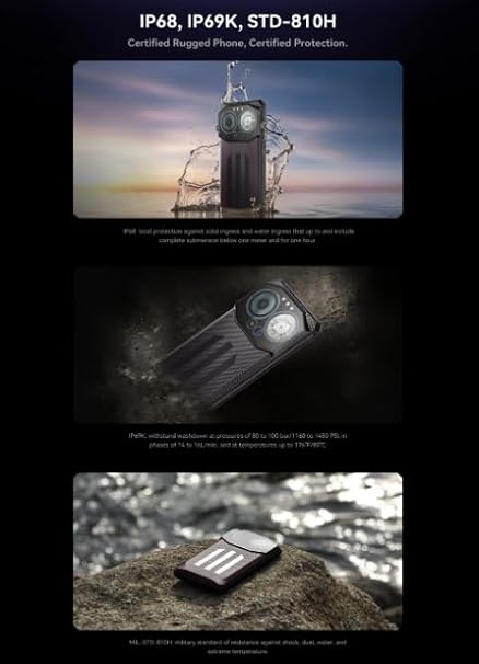 B3 Pro Rugged Smartphone 5G 6.6'' 16GB 512GB 100MP Camera 10800mAh 30W Fast Charge Android 14 NFC Mobile Phone
