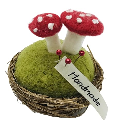 Handmade Needle Felt Mushroom Pin Cushion