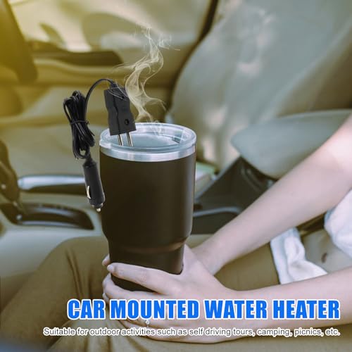 Auto Warmwasserbereiter 12V,Auto-Heizung Wasser,Auto-Tauchsieder,Auto-Heizung Wasser,Elektrische Warmwasserbereiter Wasserkocher Camping KFZ