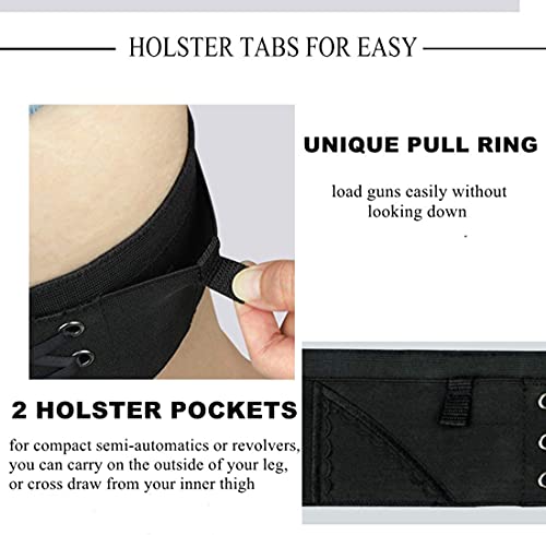 Conceal Carry Ankle Holster Gun Thigh Holster Leg for Women Sexy Hi'd'den Under Dress/Shorts Adjustable Ladies Pistol Holster Tactical for Weapons 380 Revolver Bag,Pink by ZYTENDER - Image 3