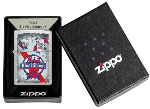 Encendedor Zippo Pabst Blue Ribbon Street Chrome miniatura 6