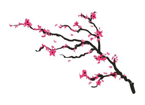 Cherry Blossom Temporary Tattoo - Washable Tattoo - Breast Cancer Support Accessory - Tattoo Gift - Set of 2 Temporary Tattoos, 5.75