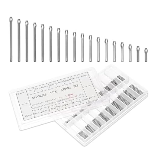 JIYIN 360 Stück 6-23mm Uhrenarmband Splinte, Armband Stifte Uhrenstifte Uhren Watch Link Cotter Pins Uhrenreparatur Zubehör Entfernen von Uhrengliedern (Durchmesser 1mm)