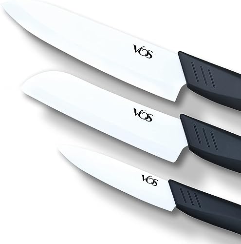 Vos 3-Piece Ceramic Knife Set In A Black Gift Box