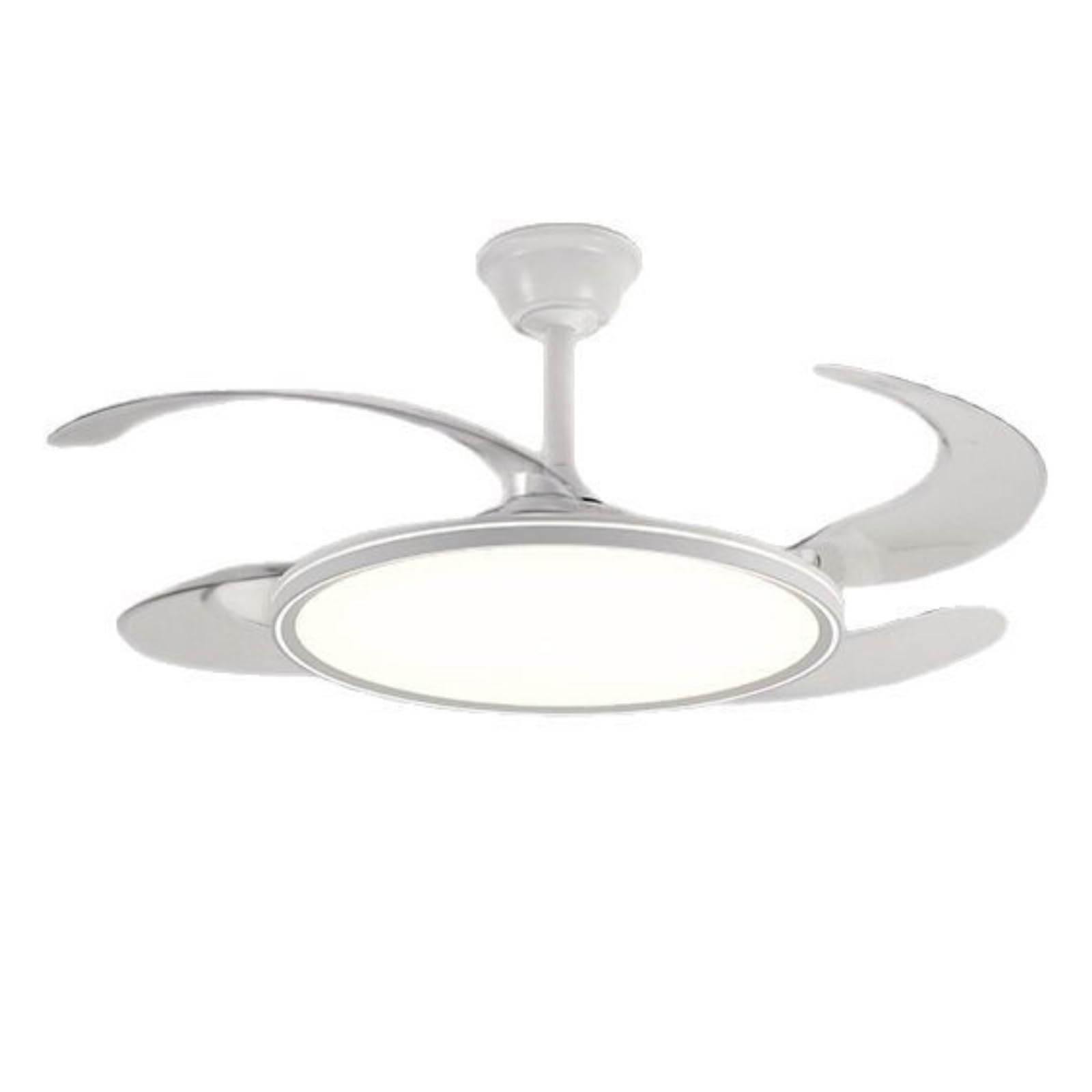 ERETYRET Invisible Fan Light Full Spectrum Eye Protection Restaurant Minimalist Ceiling Silent Electric Chandelier Quiet Cooling(48" Ultra Slim Fan Light)