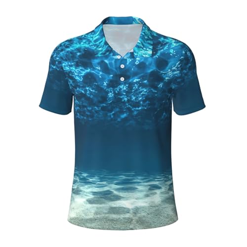 Chemise imprimé océan homme manches courtes vêtement plage léger et respirant pour été
