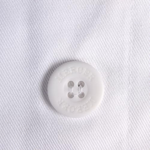 Image of Mercer Culinary M60200WHL Millennia Unisex Cook Shirt with Wicking Mesh Back, Large, White