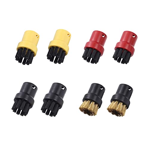 Cepillos de Limpieza a Vapor Accesorios de Repuesto Boquilla Redonda Cepillo Boquilla de Mano para Limpiador de Vapor Boquillas de Limpieza de Vapor para SC1 SC2 SC3 SC4 SC5 SC7 CTK10, 8pcs