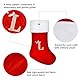 TOPWAYS Weihnachtsstrumpf Personalisiert Großes 45 cm,Weihnachtsbäume Nikolausstrumpf, Strümpfe mit Buchstaben roter Kamin, hängende Weihnachtsmann-Socken für Weihnachtsbaum und Heim (L)