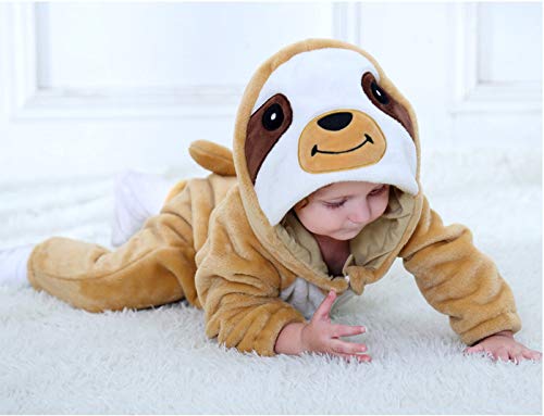 Doladola Baby Jongens Meisjes Cartoon Animal Hooded Rompertjes Baby Pyjama Romper - Image 5