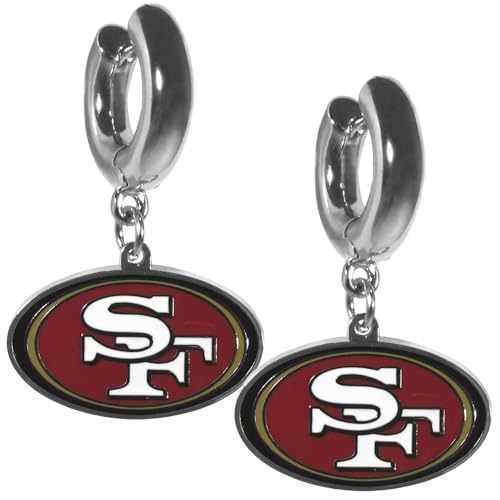 Siskiyou Sports NFL San Francisco 49ers Huggie Hoop Earrings Team Colors One Size
