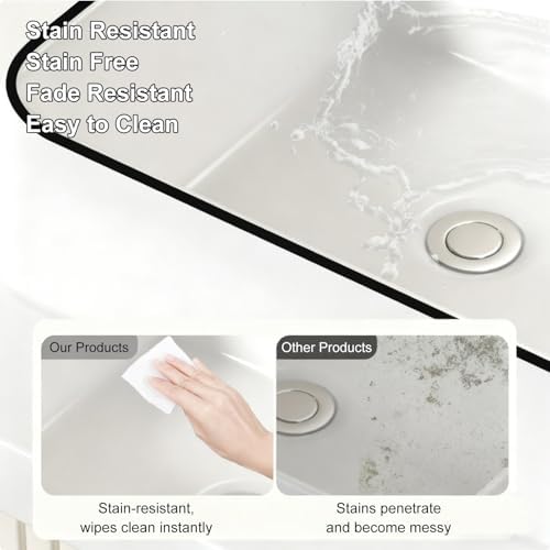 White Ceramic Laundry Sink with Washboard, Above Counter Bathroom Sink Set with Faucet, Drain Pipe & Drainer - Ideal for Balconies & Laundry Rooms (60x38x16cm)