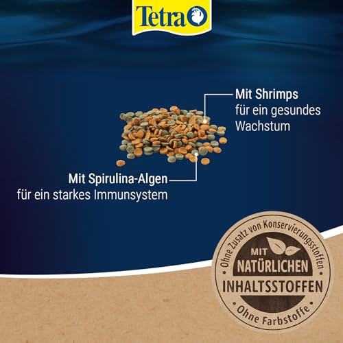 Tetra Wafer Mini Mix - Fischfutter für kleine Bodenfische (z. B. Welse) und Krustentiere, für gesundes Wachstum und Vitalität, 100 ml Dose