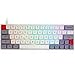 Produktbild Tastatur Wired Mechanical Gaming Keyboard 64 Tasten RGB-Hintergrundbeleuchtung Tastatur mit abnehmbaren Kabel Optical Switch Grau + Weiß für Windows Gaming PC ( Farbe : Grey+White , Size : One size )