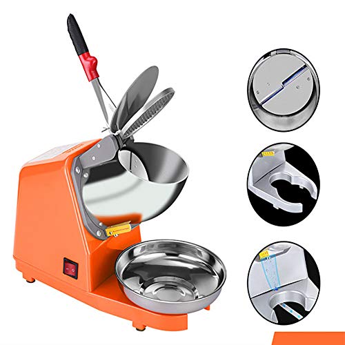 Halbautomatischer EIS-Rasierer, Tragbarer Tragbarer Eiswürfelbereiter Mit Großem Fassungsvermögen Für Haus/Küche/Büro/Bar,Orange