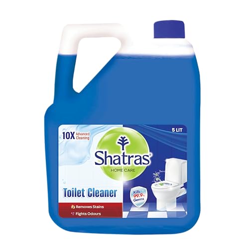 Image of Shatras Home Care 10X Extra Cleaning Power Toilet Cleaner - 5 Liter | Eliminates 99.9% of Germs | Tough Stain Remover & Odor Control | Extra Strength Formula