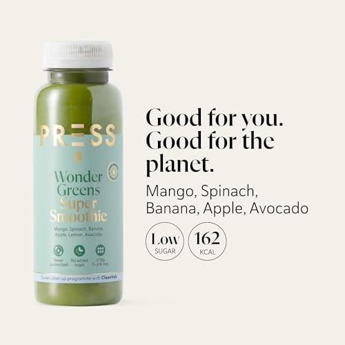 Press Healthfoods, 12 x 250ml Smoothie Bundles, Healthy Cold Pressed Juice, Vegan Smoothies Full of Vitamins and Nutrients, No Added Sugar, No preservatives