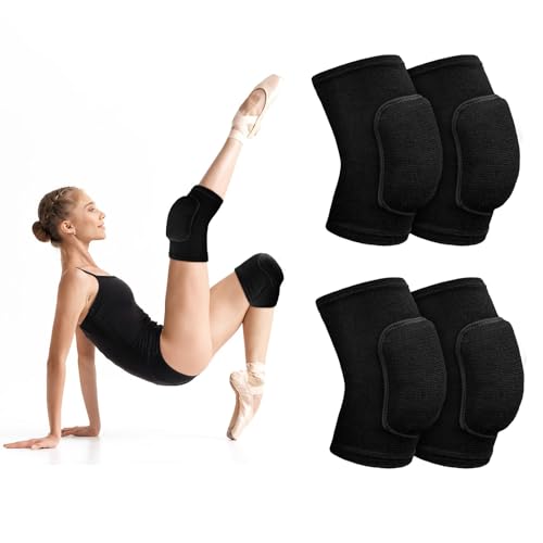 flintronic Genouillères de Protection, Deux paires Genouillères de Danse, Genouillère de Sport, Épais Éponge Antidérapant, Protege Genoux pour Danse Volleyball Yoga Football, Unisexe, M