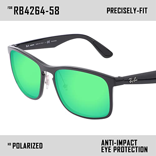Image of Polarized Replacement Lenses for Ray-Ban Chromance RB4264 58mm Sunglass