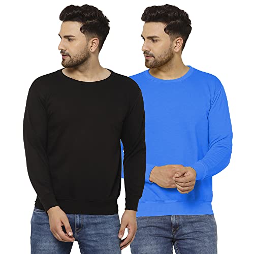 Image of Mack Jonney Fleece Round Neck Sweatshirt for Men (Pack of 2)-SW RN BLK RST 02-P