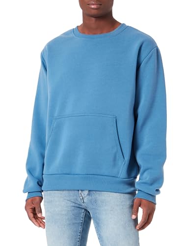 Sweat Tricot Col Rond Homme Colina en Bleu Denim : Finitions Haut de Gamme