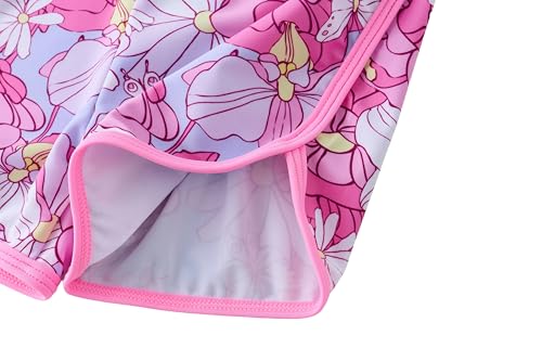 Image of UMELOK Girls Rash Guard Swimsuit Short Sleeve Bathing Suit Rashguard Sets