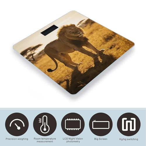 Báscula digital de baño con pantalla LED y vidrio templado miniatura 3