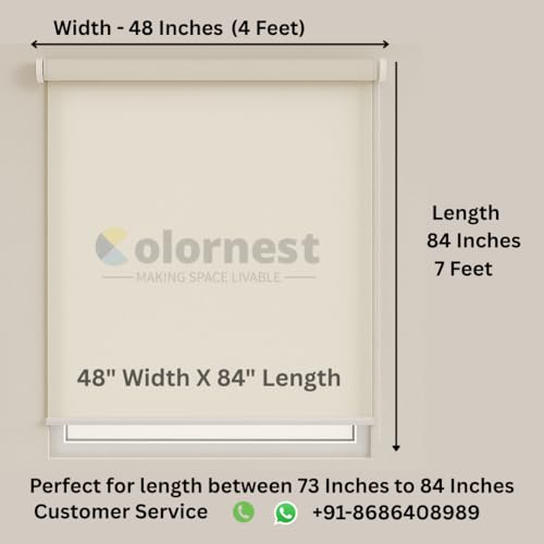 Image of Roller Blinds for Windows 48 Inch W X 84 Inch L | Dim Out Roll-Up Shades Sun UV Protection for Home & Office Charcoal Grey| Heavy Duty in 38 MM Pole