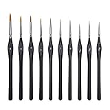 Micro Detail Paint Brush Set,10 PCS Miniature Brushes for Fine Detailing & Art Painting Acrylic...