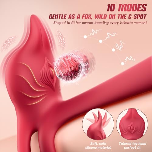 Image of Rose Toy Vibrating Cock Ring - MOOLIGIRL Women Sex Toys Vibrator for Couples, Dual Penis Ring with 10 Vibrating Modes, Clitoral Stimulator G Spot Dildo, Female Weights Cockring Adult Nipple Toy