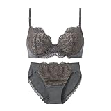 [ウイング/ワコール] ブラジャー ふっくら自然なバストをメイク 繊細で軽やかなレース AA~Fカップ【ナチュラルアップブラ】 小さいサイズ 大きいサイズ KB3000 レディース OB ペアショーツ 身生地部オーガニックコットン混 はきこみ丈あさめ KF3000 レディース OB