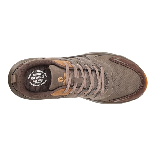 FitVille Extra Wide Sneakers for Men Hiking Walking Shoes, Wide Toe Box Lightweight Running Shoe for Flat Feet Arch Fit Heel Pain Relief2