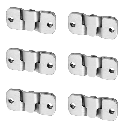 Moicstiy 6Pairs Flush Mount Brackets Heavy Duty Picture Hangers Z-Clip Interlock Photo Frame Hook Metal Keyhole Hangers for Hanging Headboards (44 x 19mm)