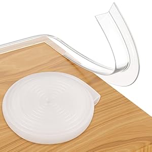 Baby Proofing, 100% Silicone Edge Protector Strip, Soft Corner Protectors for Kids, 3.3ft Pre-Tape Adhesive Corner…