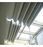 YUDEYU Sonnenschutz Markise Baldachin Oberer Vorhang Wintergarten-Schatten Manuelles Falten Schattierung abkühlen Glasdach UV-Strahlen schützen wasserdichter Beschichtungsstoff