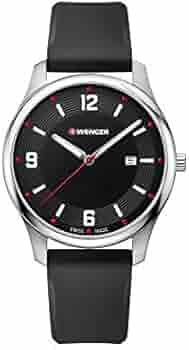 Wenger 01.1441.101 Analoog kwartshorloge voor heren, met leren armband