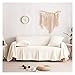 MISSMAO_FASHION2019 Tagesdecke/Sofaüberwurf Sofa Überwurf Bettüberwurf Couchbezug Leinen Mehrzweck Eine Sofabezug Werfen Weiß 200x360cm