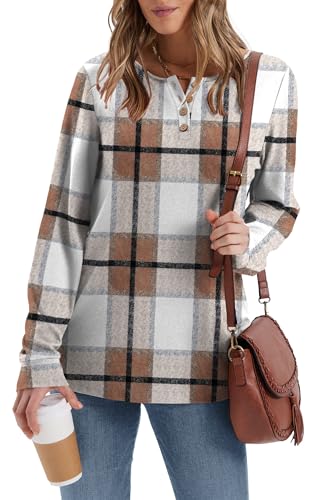 XIEERDUO Thermal Long Sleeve Shirts for Women Henley Fall Womens Tops Dressy Casual Winter Clothes S-3Xl2