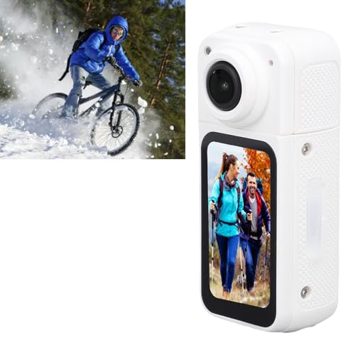 Caméra d'action mains libres blanche taille pouce avec objectif rotatif - 5