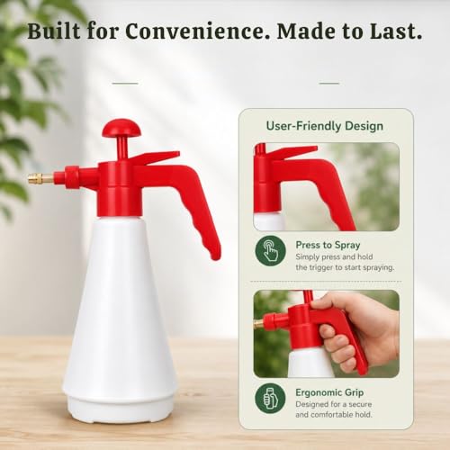 Image of Urban Upvan 1L Multipurpose Classic Sprayer Hand Powered Water Spray Bottle for Gardening Sanitising Car & Bike Wash Home & Garden