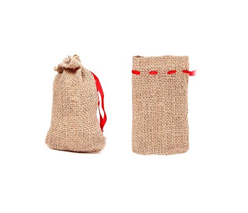 Alsino JS-01 Lot de 12 sacs en toile de jute pour calendrier de l'avent 12 x 8 cm pour bricoler et remplir des cadeaux Taille Unique Cover